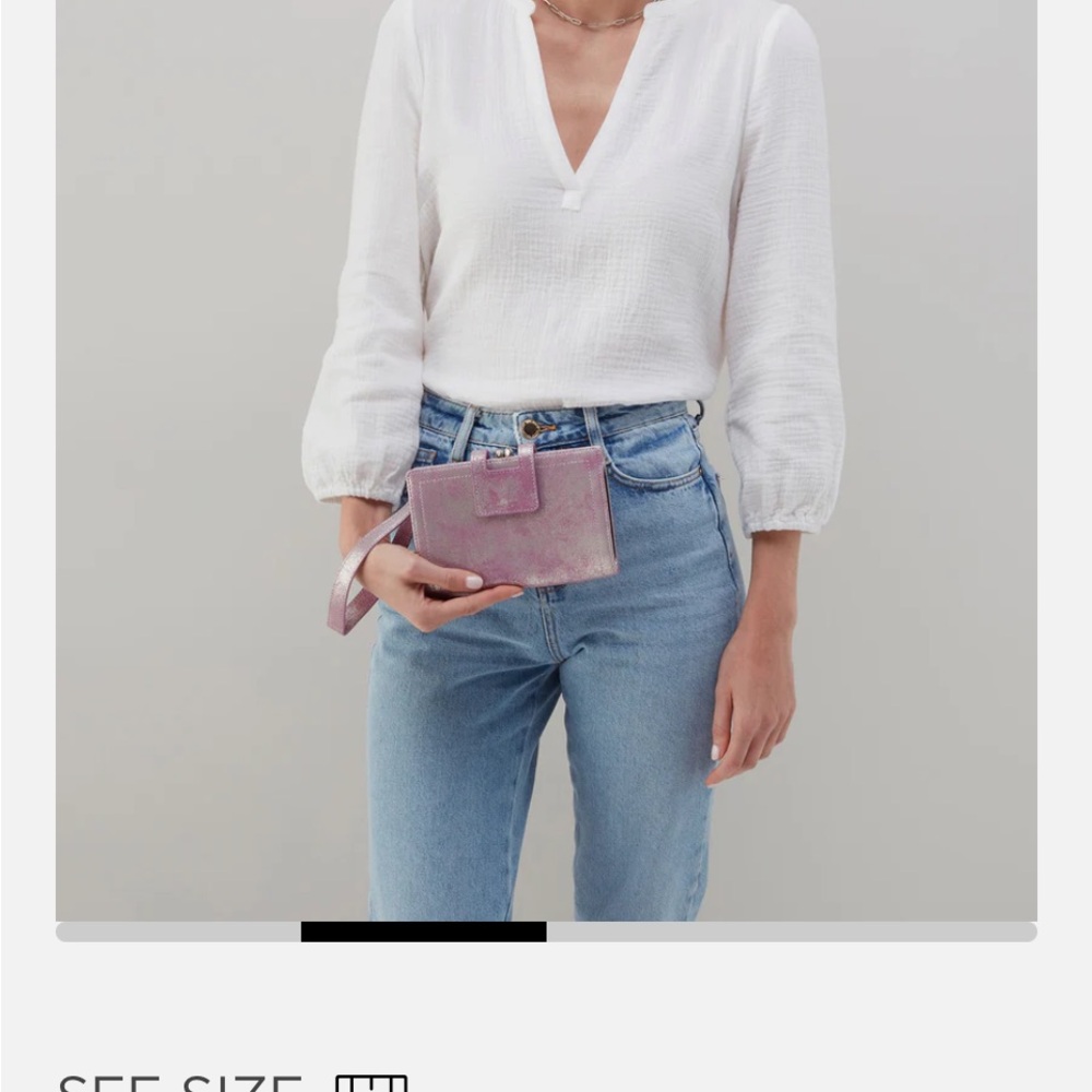 Violet Metallic Leather Wristlet - Picture 8 of 8